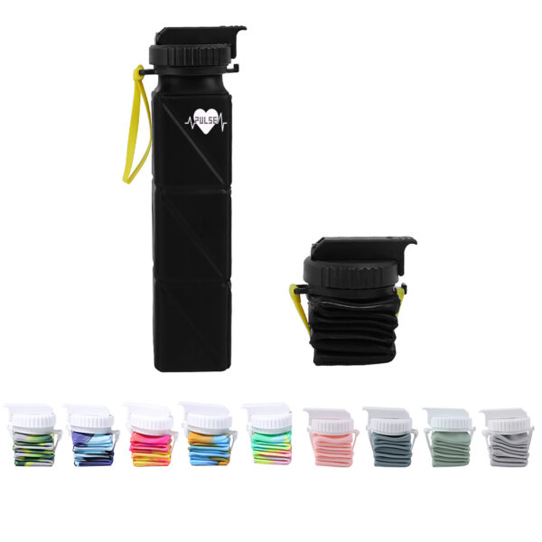 21oz Portable Silicone Folding Water Bottle Outdoor