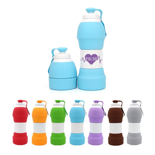 20oz Lightweight Silicone Collapsible Portable Water Bottles