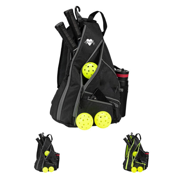 Adjustable Pickleball Sling Bag with Fence Hook Badminton