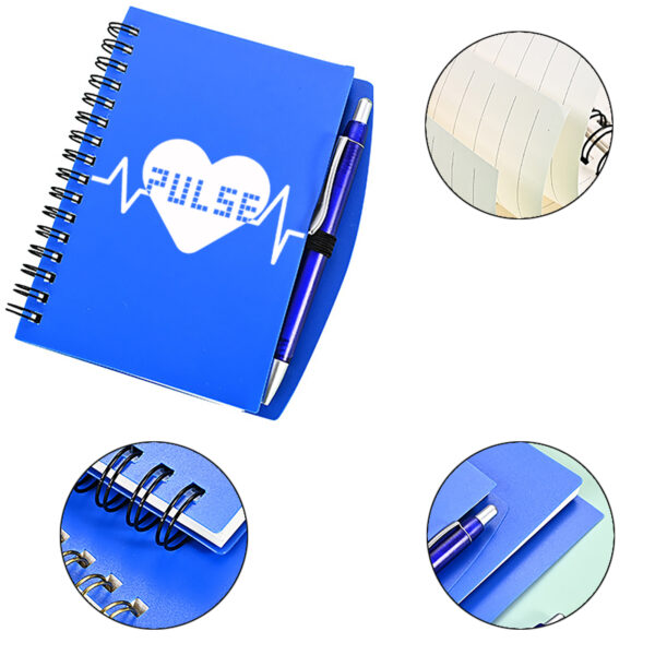 70 Sheets A5 Spiral Notebook with Plastic Waterproof Cover