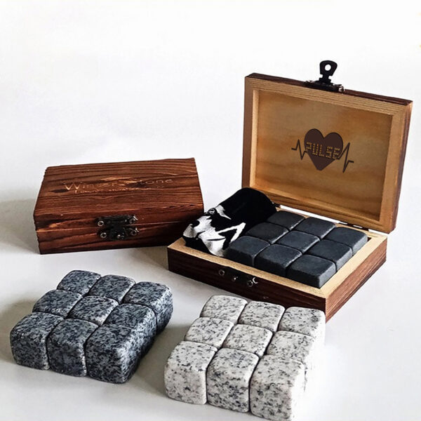 Gift Set Of 9 Whiskey Chilling Stones