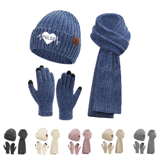 Winter Warm and Thick Hat scarf Gloves Set