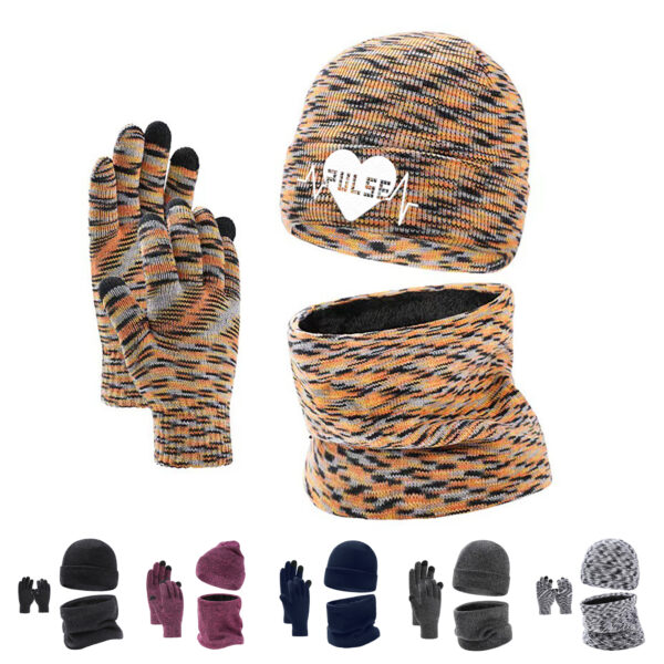 Skin-Friendly Fleece Winter Scarf Hat Neck Gaiter Glove Sets