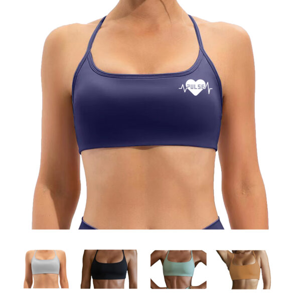 Women's Low-Cut Wire-Free Padded Yoga Sports Bra