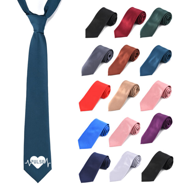 Men’s Ties Solid Color Pre-Tied for Business Wedding