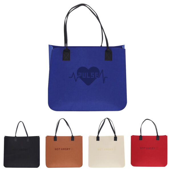 Custom Logo Felt Tote Bag for Reuse for Shopping