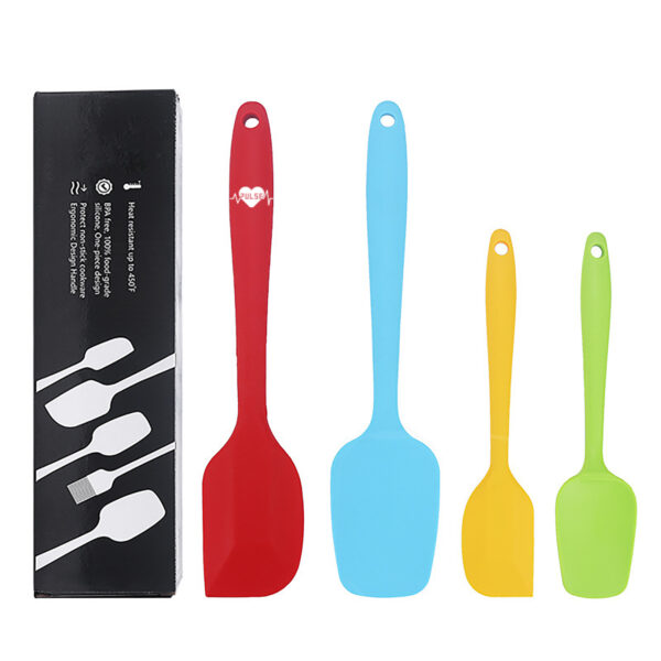 Seamless 4-Piece Silicone Spatula Set Nonstick Cookware