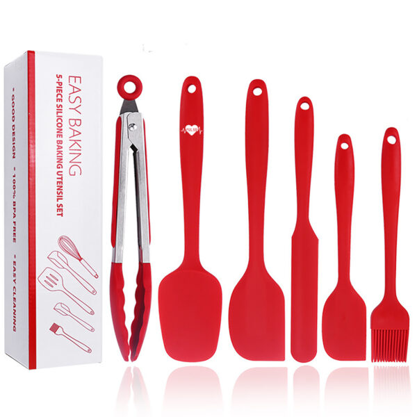 Silicone Scraper 6-Piece Set Cake Spatula for Kitchen