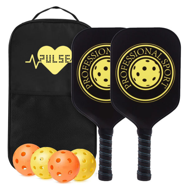 Carbon Fiber Pickleball Paddles Set with Rackets and Balls