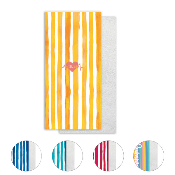 Terylene Striped Reversible Fleece Beach Towel Printable