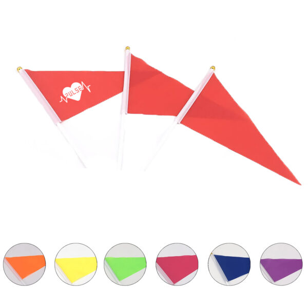 Solid Color Small Mini Hand Stick Flags