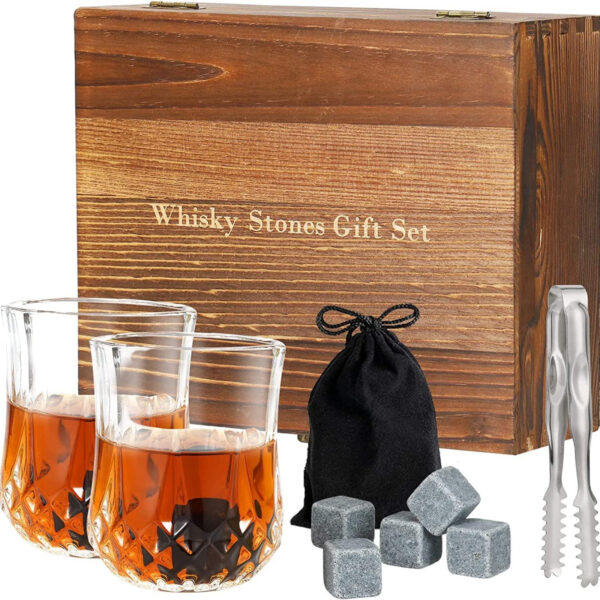 Custom Whiskey Glass Gift Wine Box for Gift and Anniversary