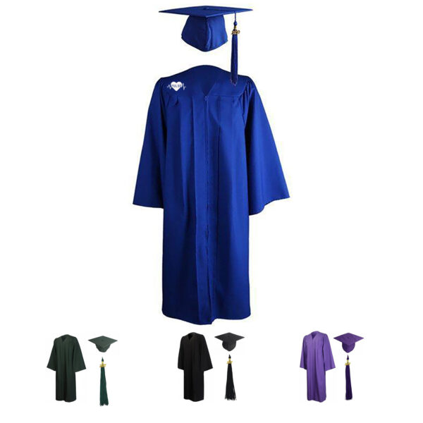 Matte Graduation Gown Cap Tassel Set