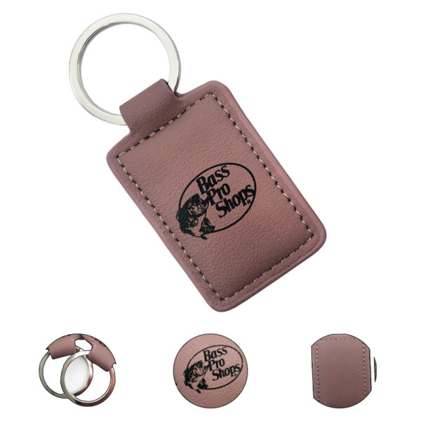 PU Leather Imprinted Custom Keychain for Pendant DIY