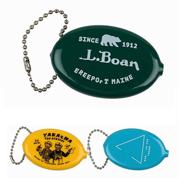 PVC Oval Coin Bag with Bead Chain