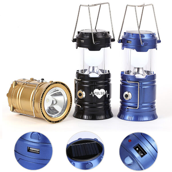 LED Solar Camping Lantern Side Rechargeable Lights