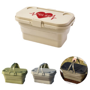 Large Capacity Picnic Basket with Lid for Outdoors